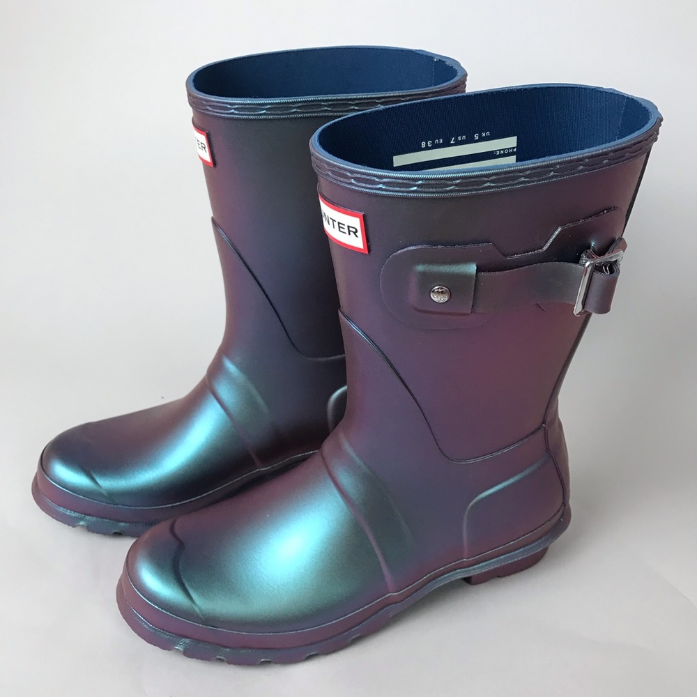 Hunter nebula short rain boots size 7 - Picture 2 of 7
